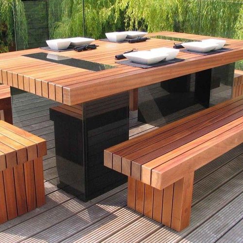 Crystal Wooden Dining Set