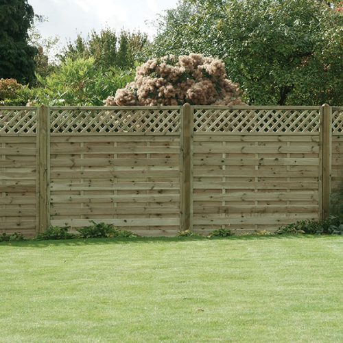 Horizontal Lattice Top Fence Panel