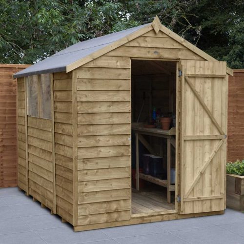 Overlap Pressure Treated 8×6 Apex Shed