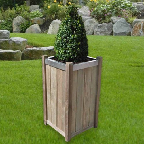 Slender Wooden Raised Square Planter