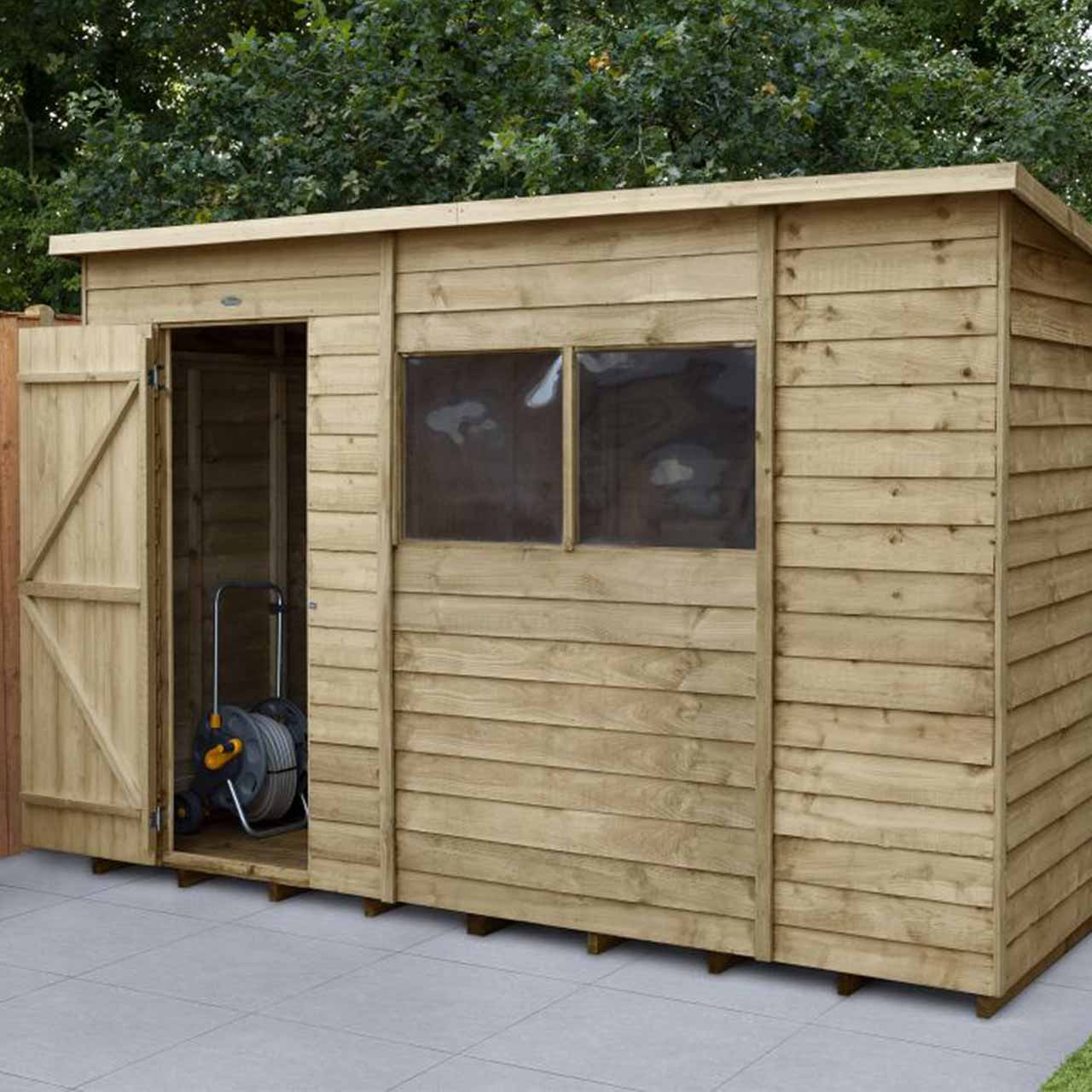 Overlap Pressure Treated 10×6 Pent Shed