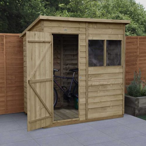 Overlap Pressure Treated 6×4 Pent Shed