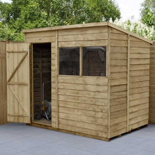 Overlap Pressure Treated 7×5 Pent Shed