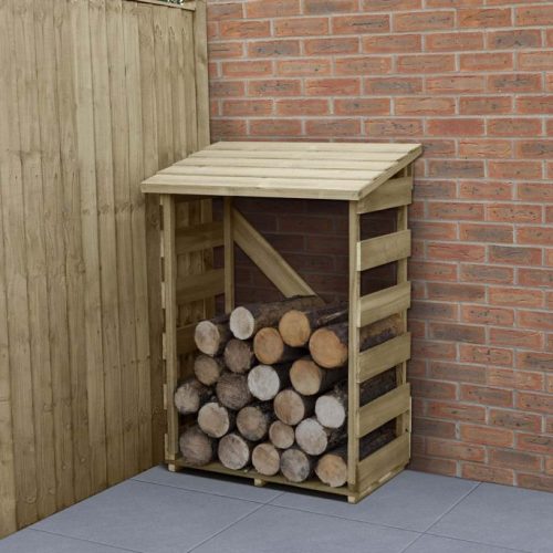 Compact Wooden Log Store