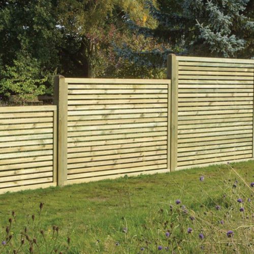 Contemporary Slatted Fence Panel