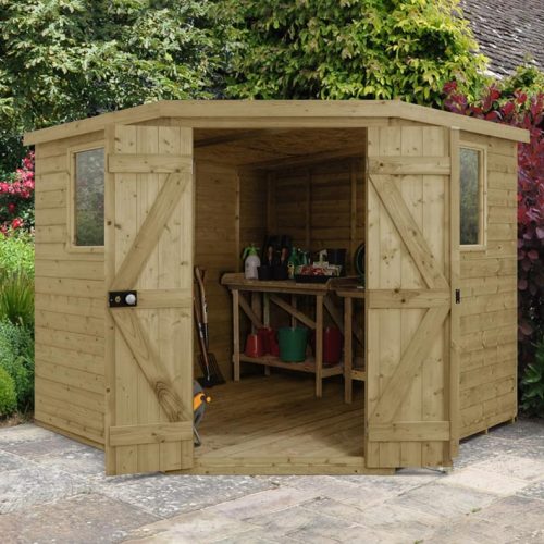 Tongue & Groove Corner Shed