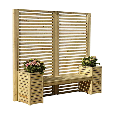 Wooden Planters with Trellis