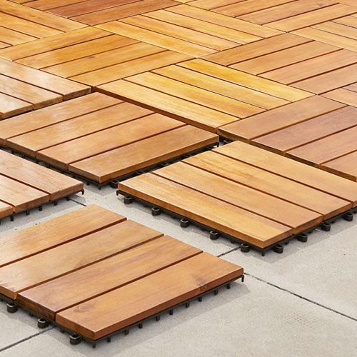 Smooth Softwood Decking Tiles 50x50cm