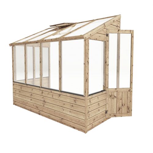 Lean To Wooden Greenhouse