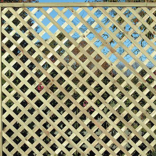 Heavy Diamond Wooden Trellis Panel