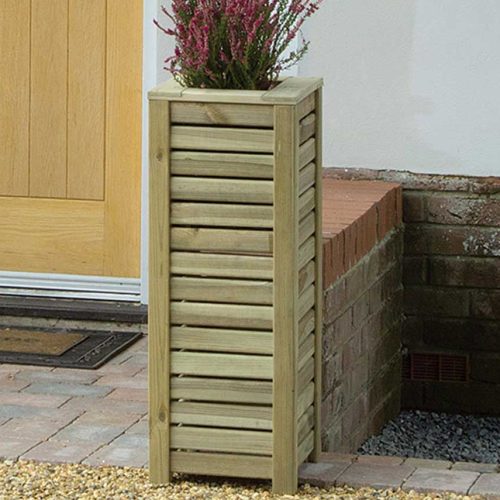 Slatted Square Planter